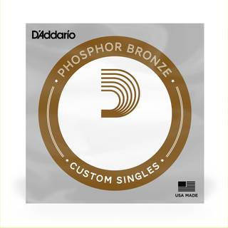 D'Addario PB045 Phosphor Bronze Wound Acoustic Guitar Single String.045