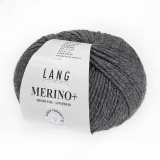 Lang Yarns Merino+ 270 Indhold: 100% Superwash Merinould Vægt/længde: 50 g = 90 meter Anbefalede pinde: 4,5-5,5 mm. Strikkefasthed: 10 x 10 cm = 17 m x 24 p Vask: Finvask 30ºC / Brug aldrig skyllemiddel / Tørres fladt .