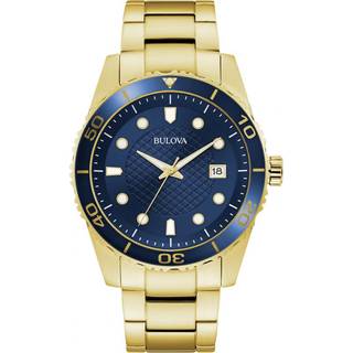 Bulova 98A197 Blå/Gul guldtonet stål Ø43 mm