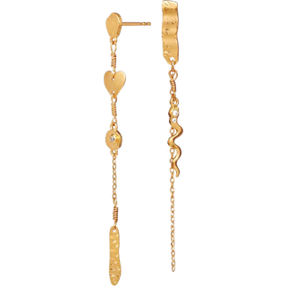 Maanesten Øreringe - Delfine - Gold Colour