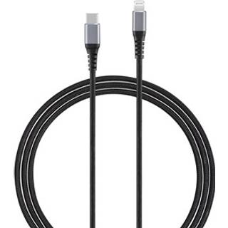 Andersson flettet USB-C til Lightning-kabel 3m (sort)