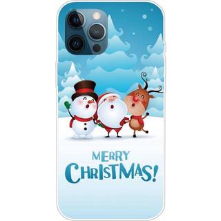 iPhone 14 Pro Fleksibelt Plast Jule Bagside Cover - Venner i Sneen