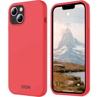 SiGN Liquid Silicone Cover til iPhone 15 plus - Rød