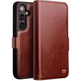 Samsung Galaxy S24 Qialino Classic Læderpung - Mørkebrun