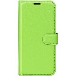 iPhone 15 Pro Litchi Læder Cover m. Pung - Grøn