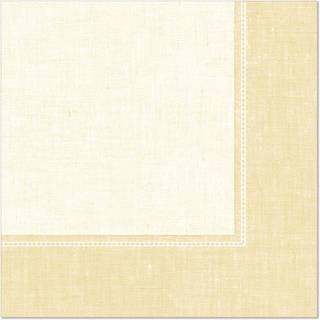 50 stk Creme Royal Linum Middagsservietter - Stoflignende Airlaid 40x40 cm