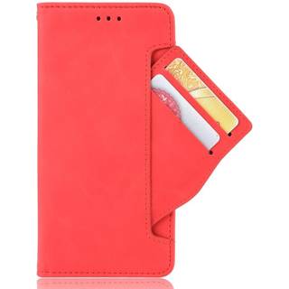 OnePlus 8T Blank Læder Cover m. Stor Pung - Rød