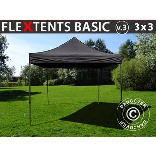 Foldetelt FleXtents Easy up pavillon Basic v.3, 3x3m Sort