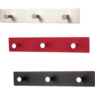 Millex Melody knagerække, 3 knager, 28 cm, coated rød/krom