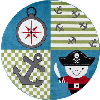 Kids Rund Børnetæppe Pirat - Multi - 120x120 (Rund)