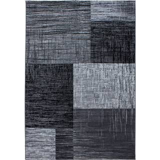 Plus Kortluvet tæppe Abstrakt Ternet - Sort - 140x200