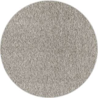 Nizza Rund Kortluvet tæppe Ensfarvet - Beige - 160x160 (Rund)