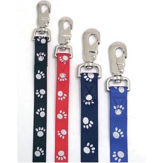 Reflekterende blødt polstret nylonhalsbånd sort 20x3/4''