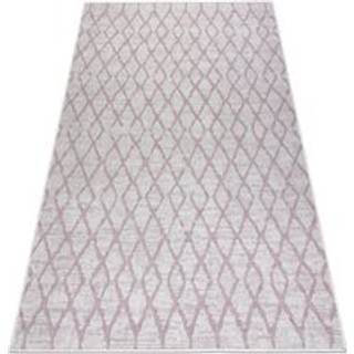 Sisaltæppe SISAL SION kontrolmønster 22129 fladvævning ecru / lyserød 160x220 cm