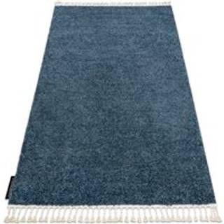 Tæppe BERBER 9000 blå kvaster berberi Marokkansk shaggy 160x220 cm