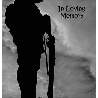 Soldier at War, Fighting, Hero, In Loving Memory Funeral Guest Book, Wake, Loss, Memorial Service, Love, Condolence Book, Funeral Home, Combat, Church, Thoughts, Battle and In Memory Guest Book (Hardback)
