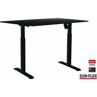 Sun-Flex EasyDesk Adapt 1 hæve-sænkebord 120x80cm sort med sort stel