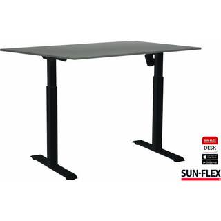 Sun-Flex EasyDesk Adapt 1 hæve-sænkebord 140x80cm grå med sort stel