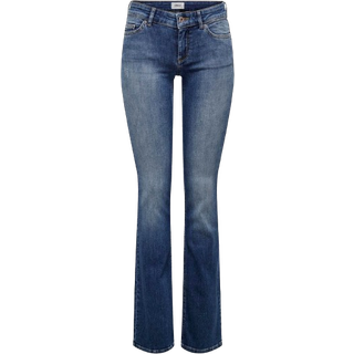 Only - Blå - Onlblush Lw Flared Dnm REA1303 Noos - L/32