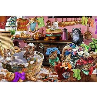 Vermont Christmas Company Kittens i köket Jigsaw Puzzle 100 Piece Stora bitar Perfekt för barn och seniorer