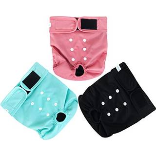 PAW LEGEND Vaskbare genanvendelige kvindelige hundebleer - ingen l?kage doggie bleer til varmecyklus (3 pakke stor)