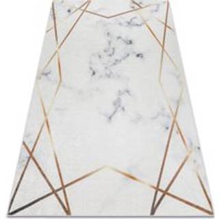 ANDRE 1220 tæppe skal vaskes Marmor, geometrisk skridsikker - hvid 80x150 cm
