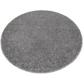 Tæppe SOFFI hjul shaggy 5cm grå cirkel 80 cm