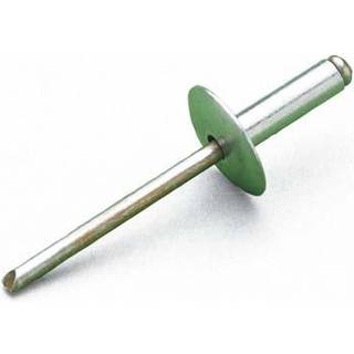 Popnitte m. stort hoved. 200 stk. Blank. 4,8 x 14 mm.