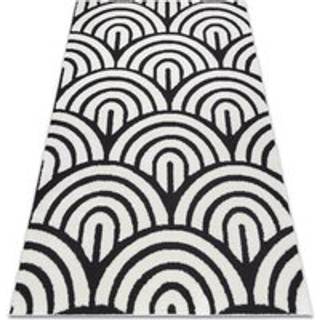 Tæppe moderne MODE 8629 musling creme / sort 80x150 cm