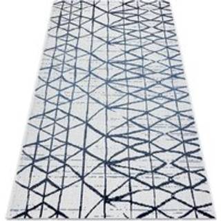 Tæppe Strenge SISAL COLOR 47278306 Linjer, trekanter beige / blå 60x110 cm