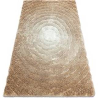 Tæppe moderne FLIM 008-B1 lurvet, cirkler - Strukturelle beige 80x150 cm