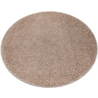 Tæppe SOFFI hjul shaggy 5cm beige cirkel 80 cm