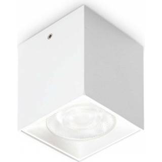 Ideal Lux downlight Dot Square, hvid, aluminium, 3.000 K