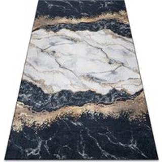 ANDRE 1124 tæppe skal vaskes Marmor skridsikker - sort 80x150 cm