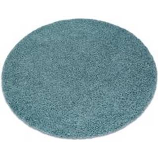 Tæppe SOFFI hjul shaggy 5cm blå cirkel 120 cm
