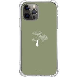 Nsyosio Sage Green Mushroom Case til iPhone 13 Pro Max Minimalist Aesthetic Plant Telefonkasse til m?nd Kvinder Unik trendy kofanger TPU -sag kom