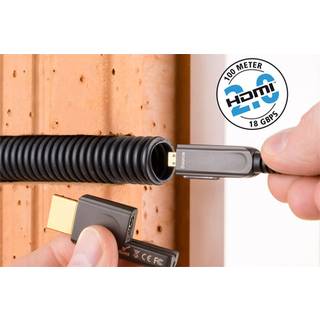 Inakustik optisk HDMI-Micro 2.0 kabel (4K@60, HDMI A/D) | 70 meter | PRIS-MATCH