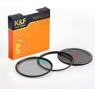 K&F Concept 72mm Magnetisk sort diffusion 1/4 Mist Cinematic Effect Filtre + Magnetic Basic Ring + Lens Cap Kit med 28 flerlagsbel?gninger til ka