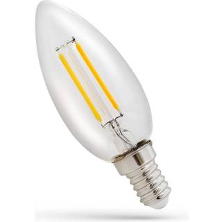 1W LED kertepære - C35, kultråd, klart glas, E14 - Dæmpbar : Ikke dæmpbar, Kulør : Neutral