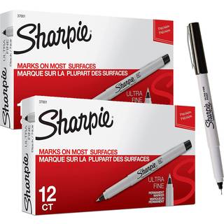Sharpie 37001 Permanente mark?rer Ultra Fine Point Black 24 Count