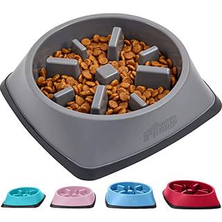 Gorilla greb 100% bpa gratis langsom feeder kat og hunde sk?l bremser k?ledyr spiser forhindrer overspisende hvalpetr?ning store sm? racer sjov p