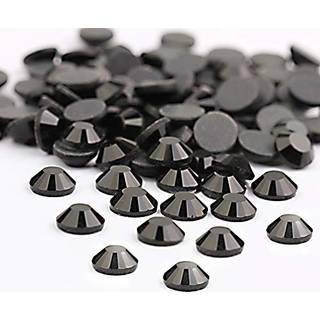 Beadsland Crystal Hotfix Rhinestone Machine Cut Stone 1440pcs/PKG (Black SS16/4MM)
