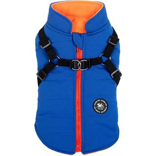 Norbi k?ledyr varm jakke lille hund vest sele hvalp vinter 2 i 1 t?j koldt vejrfrakke (s bl?)