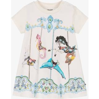 Molo GOTS Cosimo Kjole Carousel Dress 86 cm  Hvid  86 cm  kvinde