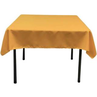 LA Linned Polyester Poplin Rectangular Tabline 60 by 120-tommer guld