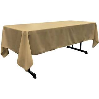 LA Linned Polyester Poplin Rectangular Tabge 60 af 126-tommer Taupe