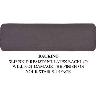 Trappetrin -samling Indoor Skid Slip Resistent Brown Carpet Trapp Treads (8 tommer x 30 tommer) (brunt sæt på 3)