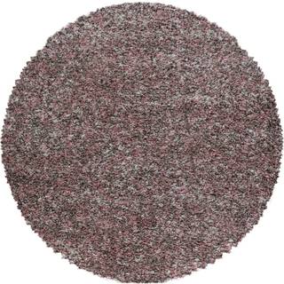 Enjoy Rund Shaggy tæppe Plettet - Rosa - 80x80 (Rund)