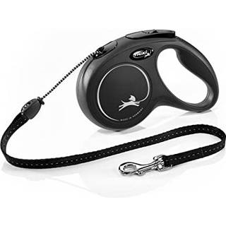 Flexi New Classic Cord Sort Mellem 5 m Udtrækkelig hundesnor til hunde op til 20 kg / 44 lb