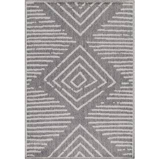 Aruba Udendørs Tæppeløber Stribet - Grå - 60x100 (Løber)